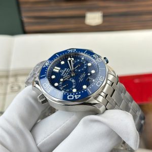 Đồng Hồ Omega Replica 11 Seamaster Diver 300M Chronograph Mặt Xanh Blue N1 Factory 44mm (1)
