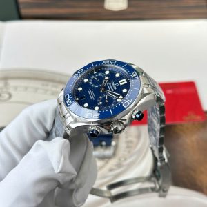 Đồng Hồ Omega Replica 11 Seamaster Diver 300M Chronograph Mặt Xanh Blue N1 Factory 44mm (1)