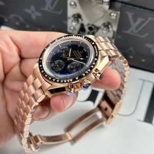 Đồng Hồ Omega SpeedMaster MoonWatch Mạ Vàng Hồng Nhà Máy OM 42mm (2)