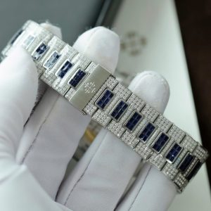 Đồng Hồ Patek Philippe Nautilus 5719 Chế Tác Đính Moissanite & Sapphire Baguette 40mm (1)