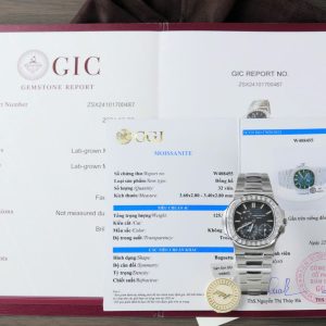 Đồng Hồ Patek Philippe Nautilus 5724G Chế Tác Mặt Tinh Chỉnh + Kim Cương Moissanite Baguette 40mm (2)