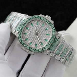 Đồng Hồ Patek Philippe Nautilus 7118 Chế Tác Full Moissanite Hong Kong (1)