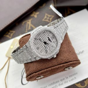 Đồng Hồ Patek Philippe Nautilus 7118 Đính Full Kim Cương Nhân Tạo Moissanite (1)