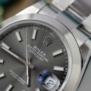Đồng Hồ Rolex DateJust 126300 Replica 11 Nam Mặt Số Màu Xám Nhà Máy VS 41mm (2)