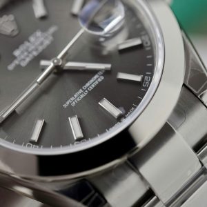 Đồng Hồ Rolex DateJust 126300 Replica 11 Nam Mặt Số Màu Xám Nhà Máy VS 41mm (2)