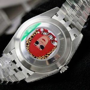 Đồng Hồ Rolex DateJust Mặt Số Wimbledon Chế Tác Full Kim Cương Moissanite 41mm (2)