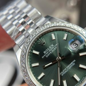 Đồng Hồ Rolex DateJust Replica 11 Mặt Xanh Lá Cây Cọc Số Dạ Quang Nhà Máy THB 31mm (2)