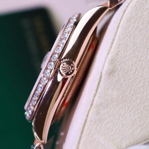 Đồng Hồ Rolex Day-Date Chế Tác Kim Cương Moissanite + Bọc Vàng Hồng 18K GMF 40mm (2)
