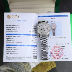 Đồng Hồ Rolex Day-Date Cọc Số 7 Màu Chế Tác Đính Kim Cương Moissanite GMF 40mm (2)