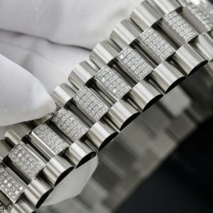 Đồng Hồ Rolex Day-Date Mặt MOP Chế Tác Đính Kim Cương Moissanite 36mm (2)