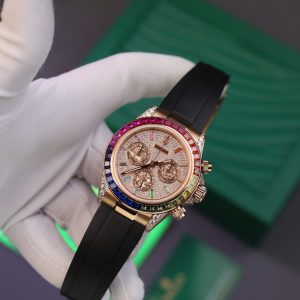 Đồng Hồ Rolex Daytona Rainbow Replica 11 Dây Cao Su Nhà Máy MS 40mm (2)