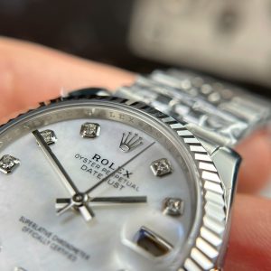 Đồng Hồ Rolex Nữ Replica Cao Cấp DateJust Mặt MOP Dây Jubilee Nhà Máy THB 31mm (2)