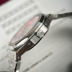 Đồng Hồ Audemars Piguet Replica 11 Royal Oak Chronogarph 26574ST Mặt Số Màu Đỏ 41mm (2)