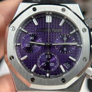 Đồng Hồ Audemars Piguet Royal Oak 26240ST Rep 1 1 Mặt Số Tím Máy Mỏng New 2025 41mm (2)