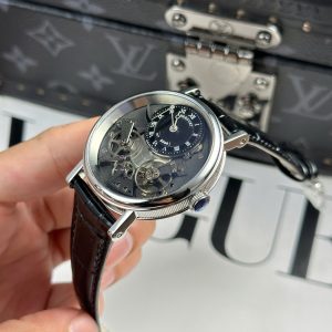 Đồng Hồ Breguet Tradition 7057 Replica Cao Cấp Dây Da Đen Nhà Máy ZF 40mm (1)