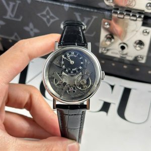 Đồng Hồ Breguet Tradition 7057 Replica Cao Cấp Dây Da Đen Nhà Máy ZF 40mm (1)