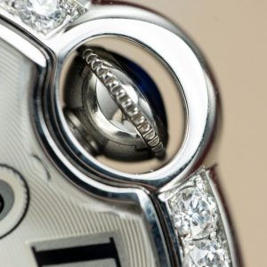 Đồng Hồ Cartier Ballon Bleu WE9009Z3 Mặt Trắng Chế Tác Viền Kim Cương Moissanite Xưởng AF 42mm (2)