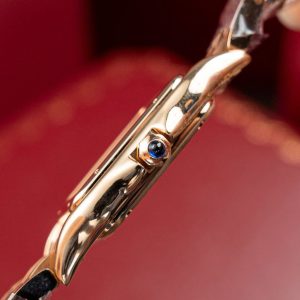 Đồng Hồ Cartier Panthere W2PN0007 Fake 11 Mạ Vàng Hồng Mặt Trắng 27x37mm (2)