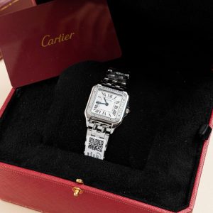 Đồng Hồ Cartier Panthere W2PN0007 Replica 11 Mặt Trắng Vành Đính Đá 27x37mm (2)