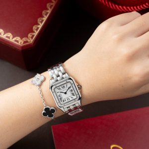 Đồng Hồ Cartier Panthere W2PN0007 Replica 11 Mặt Trắng Vành Đính Đá 27x37mm (2)