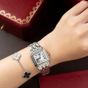 Đồng Hồ Cartier Panthere WGPN0007 Rep 11 Nữ Mặt Trắng Máy Pin 27x37mm (2)