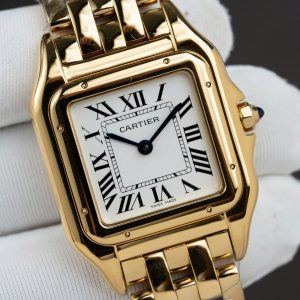 Đồng Hồ Cartier Panthere WGPN0009 Replica 11 Mạ Vàng Gold Mặt Trắng 27x37mm (2)