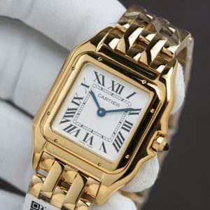 Đồng Hồ Cartier Panthere WGPN0009 Replica 11 Mạ Vàng Gold Mặt Trắng 27x37mm (2)