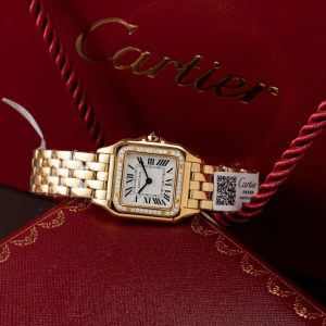 Đồng Hồ Cartier Panthere WJPN0015 Mặt Trắng Chế Tác Vành Kim Cương Moissanite 27x37mm (2)