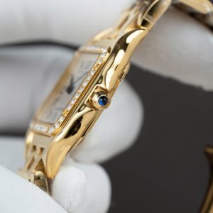Đồng Hồ Cartier Panthere WJPN0015 Mặt Trắng Chế Tác Vành Kim Cương Moissanite 27x37mm (2)
