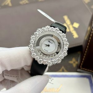Đồng Hồ Chopard Happy Chế Tác Kim Cương Moissanite Hong Kong 36mm (1)