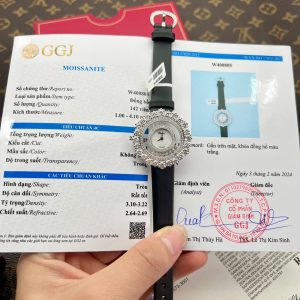 Đồng Hồ Chopard Happy Chế Tác Kim Cương Moissanite Hong Kong 36mm (1)