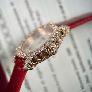 Đồng Hồ Chopard L'Heure Chế Tác Bọc Vàng 18K Đính Kim Cương Moissanite 36mm (1)