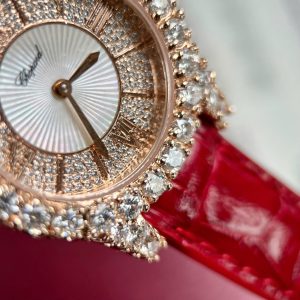 Đồng Hồ Chopard L'Heure Chế Tác Bọc Vàng 18K Đính Kim Cương Moissanite 36mm (1)