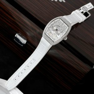 Đồng Hồ Franck Muller V32 Vanguard Lady Heart Chế Tác Đính Kim Cương Nhân Tạo 36mm (2)