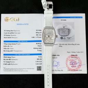 Đồng Hồ Franck Muller V32 Vanguard Lady Heart Chế Tác Đính Kim Cương Nhân Tạo 36mm (2)