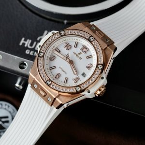 Đồng Hồ Hublot Big Bang One Click King Gold Replica 11 Màu Trắng Đính Đá 39mm (10)