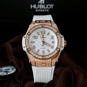 Đồng Hồ Hublot Big Bang One Click King Gold Replica 11 Màu Trắng Đính Đá 39mm (10)