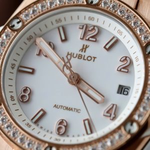 Đồng Hồ Hublot Big Bang One Click King Gold Replica 11 Màu Trắng Đính Đá 39mm (10)