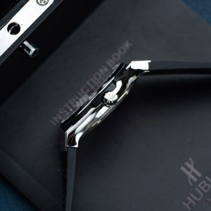 Đồng Hồ Hublot Classic Fusion Màu Xám Chế Tác Vành Đính Kim Cương Moissanite 38mm (2)