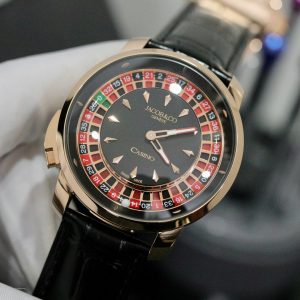 Đồng Hồ Jacob & Co Casino Roulette Rep 11 Cao Cấp Nhất Dây Da Đen 44mm (1)