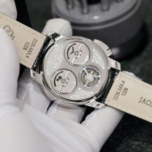 Đồng Hồ Jacob & Co Casino Roulette Replica 11 Cao Cấp Nhất Dây Da Đen 44mm (1)