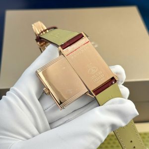 Đồng Hồ Jaeger LeCoultre Chế Tác Vỏ Mạ Vàng Hồng Dây Da Nhà Máy MG 27.4×45 (2)