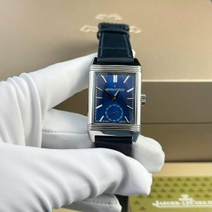 Đồng Hồ Jaeger LeCoultre Replica Cao Cấp Màu Xanh Blue Dây Da Xưởng MG 27.4×45 (2)