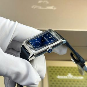 Đồng Hồ Jaeger LeCoultre Replica Cao Cấp Màu Xanh Blue Dây Da Xưởng MG 27.4×45 (2)