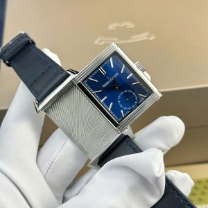 Đồng Hồ Jaeger LeCoultre Replica Cao Cấp Màu Xanh Blue Dây Da Xưởng MG 27.4×45 (2)