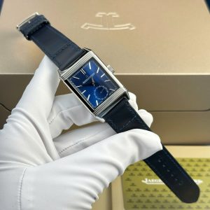 Đồng Hồ Jaeger LeCoultre Replica Cao Cấp Màu Xanh Blue Dây Da Xưởng MG 27.4×45 (2)