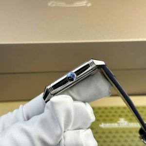 Đồng Hồ Jaeger LeCoultre Replica Cao Cấp Màu Xanh Blue Dây Da Xưởng MG 27.4×45 (2)