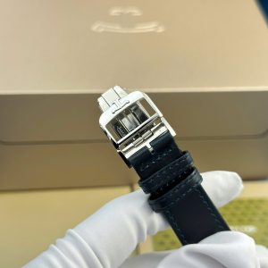 Đồng Hồ Jaeger LeCoultre Replica Cao Cấp Màu Xanh Blue Dây Da Xưởng MG 27.4×45 (2)