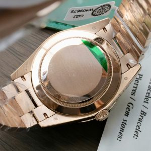 Đồng Hồ Nam Rolex Day-Date Mặt Xanh Chế Tác Trọng Lượng 186Gram Bọc Vàng Thật 40mm (2)