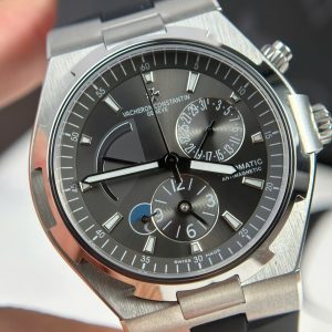 Đồng Hồ Nam Vacheron Constantin Replica 11 Overseas Dual Time 47450 Màu Xám Nhà Máy 9F 42mm (2)
